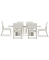 Bernhardt Tempo 7-pc. Set (rectangular Table & 6 Side Chairs) In White