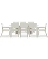 Bernhardt Tempo 9-pc. Set (rectangular Table, 6 Side Chairs & 2 Arm Chairs) In White