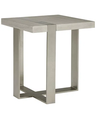 Bernhardt Tempo Metal Base Side Table In Gray