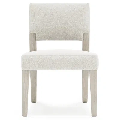 Bernhardt Tempo Polyester Side Chair Dining Chair In Beige Wood