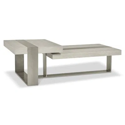 Bernhardt Tempo Solid Wood Top Single Coffee Table In Beige Wood