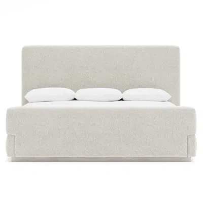 Bernhardt Tempo Upholstered Panel Bed In Larza; Beige