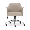 Bernhardt Tiemann Office Chair In Taupe/stainless Steel