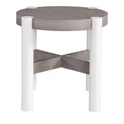 Bernhardt Trianon End Table In Gris Finish Gray