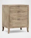 Bernhardt Tribeca 3-drawer Nightstand In Aurum Brown