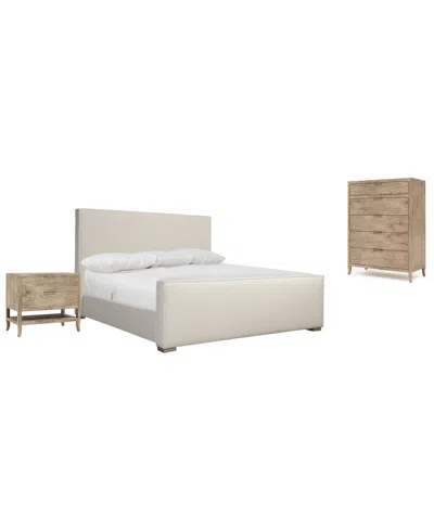 Bernhardt Tribeca 3-piece Queen Bed Set (bed, Chest & Nightstand) In Brown