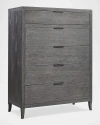 Bernhardt Tribeca 5-drawer Tall Chest In Brushed Tadon