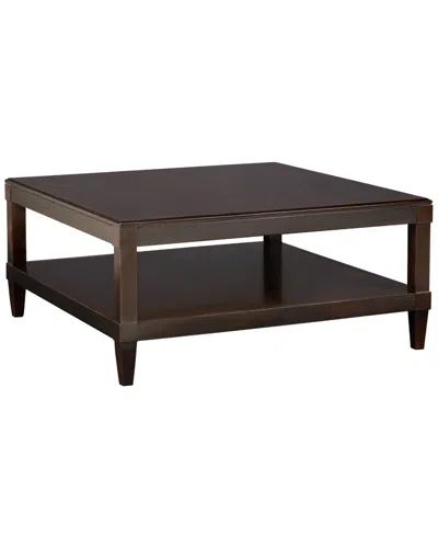Bernhardt Tribeca Cocktail Table With Metal Legs In Brown