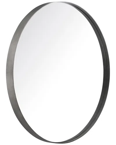 Bernhardt Oakley Round Metal Mirror In Silver