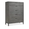 Bernhardt Tribeca 5-drawer Tall Chest In Gray