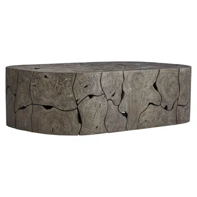 Bernhardt Trinidad Oval 54" L X 33" W Outdoor Coffee Table In Smoked Truffle