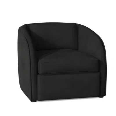 Bernhardt Turner 33" W Swivel Down Cushion Barrel Chair In Akiko Graphite Performance 5534-011