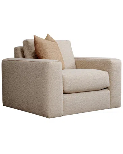 Bernhardt Vaughn Fabric Swivel Chair In Brown