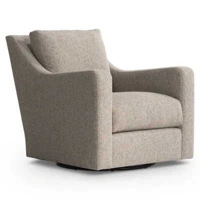 Bernhardt Ventura Fabric Swivel Chair In Beige