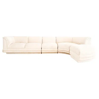 Pre-owned Bernhardt Vintage  4 Piece Sectional, For Custom Reupholstery In White