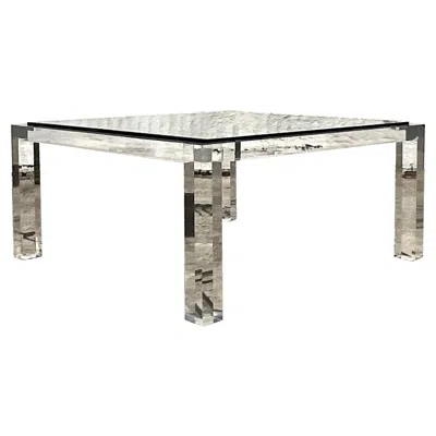 Pre-owned Bernhardt Vintage Regency  Slab Lucite Coffee Table In Gray