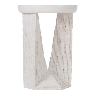 Bernhardt Voile Outdoor Side Table , 16'' In. W 16'' In. D In White