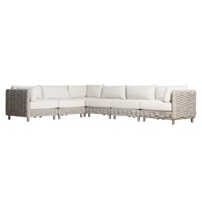 Bernhardt Wailea 103.5" Wide Linen Symmetrical Sectional In Nordic Gray