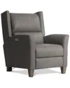 Bernhardt Weller Leather Power Motion Chair In Gray