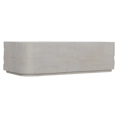 Bernhardt Zina Stone Top Coffee Table In Brown