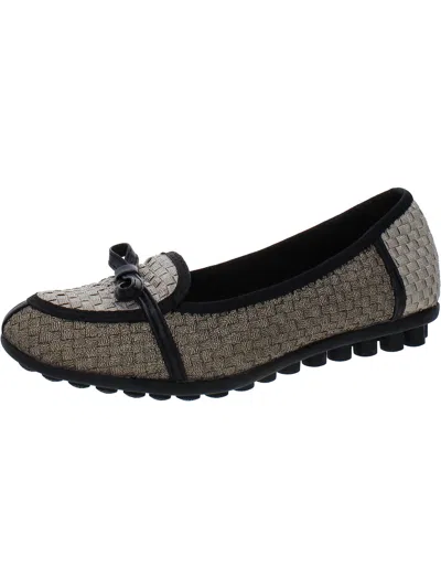 Bernie Mev Leah Womens Leather Loafers In Gray