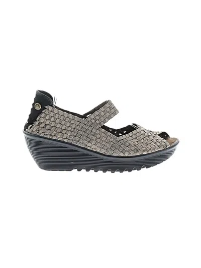 Pre-owned Bernie Mev Wedges In Gray