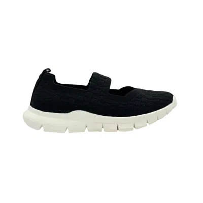 Bernie Mev Women's Charm Weave Slip On In Black/black Cream In Multi