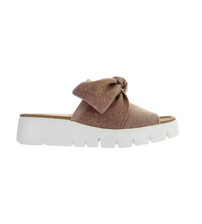 Bernie Mev Women's Fx Freesia Slip On Sandal In Blush Rose Gold /cream In Brown
