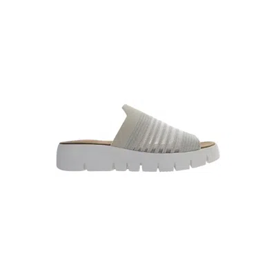 Bernie Mev Women's Fx Iris Slide Sandal In Nude/silver In Multi