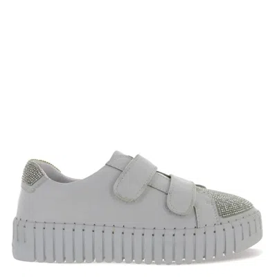 Bernie Mev Women's Odell Sneaker In White With Rhinestones