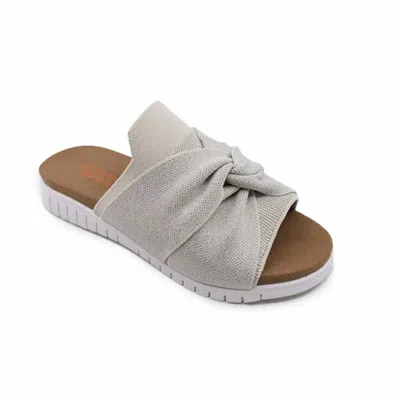 Bernie Mev Women's Twist Sandal In Nude Silver In Orange