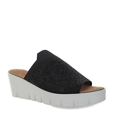 Bernie Mev Women's Venti Crystals Wedge Sandal In Black