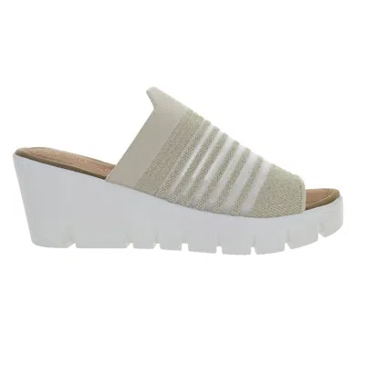 Bernie Mev Women's Venti Iris Wedge Sandal In Nude Silver In Multi