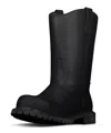 Berrendo 10" Wellington Steel Toe Work Boots For Men And Electrical Hazard And Oil And Slip Resistant In Black