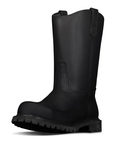 Berrendo 10" Wellington Steel Toe Work Boots For Men And Electrical Hazard And Oil And Slip Resistant In Black