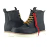 Berrendo Moc Toe Work Boots In Black In Grey