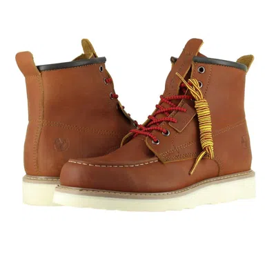 Berrendo 6" Moc Toe Work Boots For Men In Cognac In Green