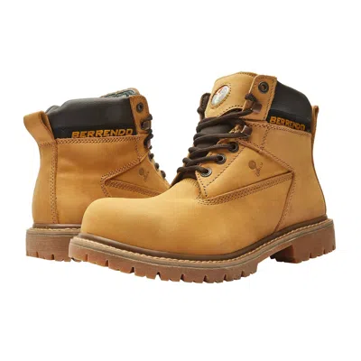 Berrendo 6" Steel Toe Work Boots For Men And Electrical Hazard And Oil And Slip Resistant In Brown