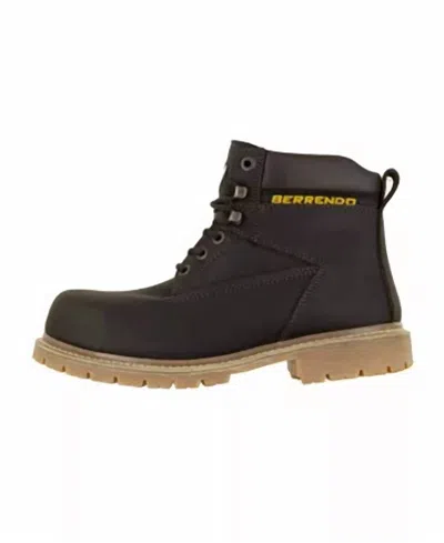 Pre-owned Berrendo 6” Steel Toe Work Boots For Men In Brown