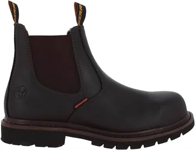 Berrendo Men's Pull-on Work Boots In Brown In Black