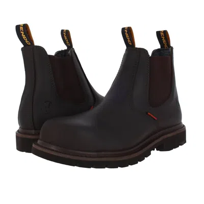 Berrendo Steel Toe Work Boots In Brown In Black