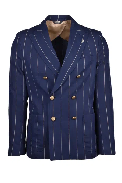 Berry & Brian Double-breasted Jacket - Blue