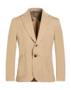 Berry & Brian Man Blazer Camel Size 40 Viscose, Polyamide, Elastane In Brown