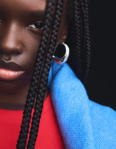 Bershka 3-pack Of Hoop Earrings In Metallic