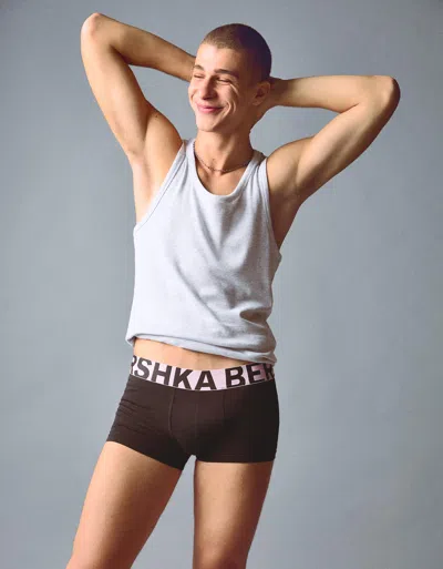 Bershka 3-pack Of Boxers With Wide Waistband In Purple