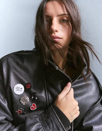 Bershka 6-pack Of Badges In Multi
