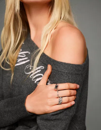 Bershka 6-pack Of Rings In Silver