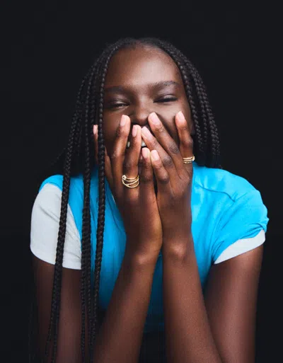 Bershka 9-pack Of Rhinestone Rings In Gold