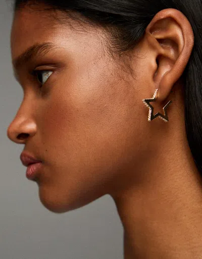 Bershka 9-pack Of Star Earrings In Neutral