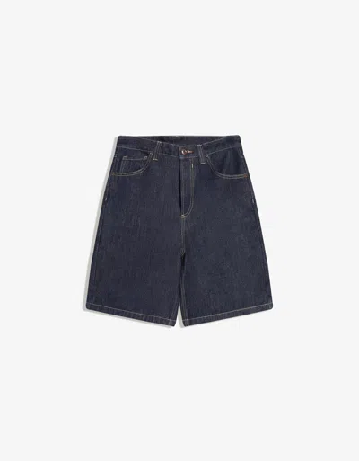Bershka Baggy Denim Shorts In Blue